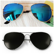 Pack of 2 sunglasses combo ( Blue & Black Aviator)