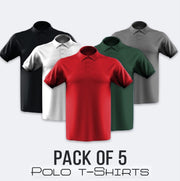 Cotton Polo T-Shirts Combo (Pack of 5)