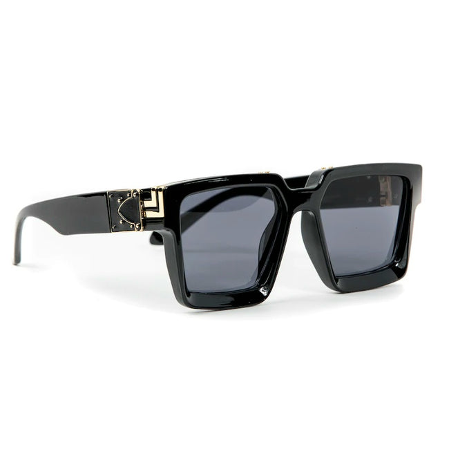 Ray-Ban slim square metal sunglasses in gold with black lens | ASOS