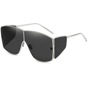 Silve-Black Big Frame Four Lenses Sunglassess